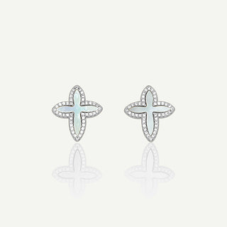 FLOWER CROSS Studs