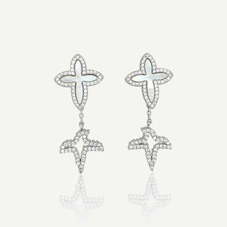 FLOWER CROSS WITH THE SON EARRINGS