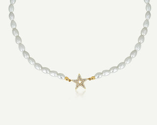 Star Necklace with 5A Freshwater Pearls