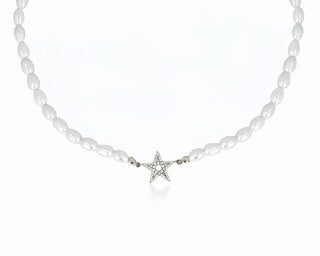 Star Necklace with 5A Freshwater Pearls