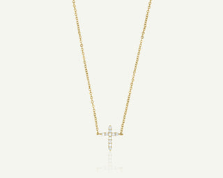 CROSS Necklace (Double-Sided CZ)